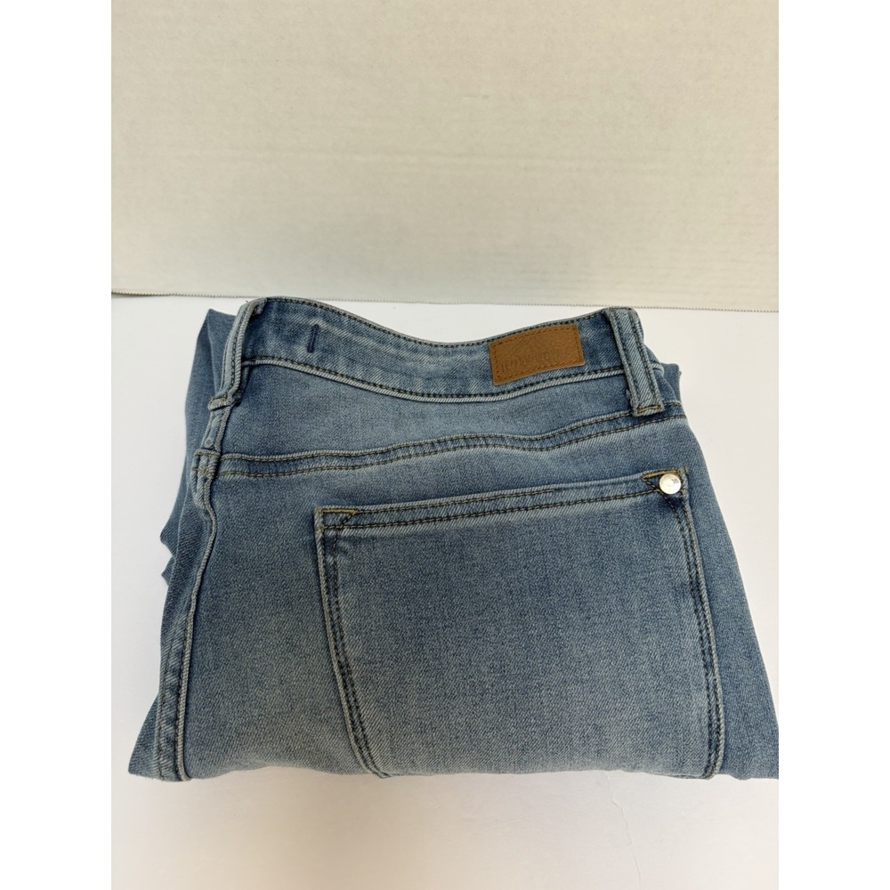 Judy Blue Hi-Rise Boyfriend Fit Medium Wash Raw Hem Stretch Jean #88208 Sz 11/30